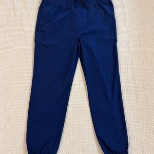 Banana Republic Mens BLUE Joggers MEDIUM Elastic Waist Stretch Wind Pant Zip